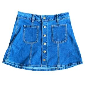 Altar’d State Jean button up mini skirt - Size Small